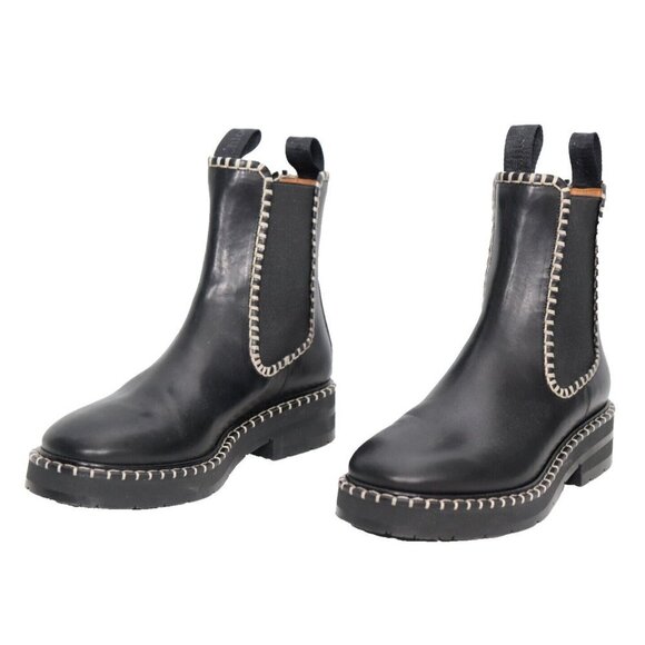 Chloé Women's Size EU 38 US8 Black Noua Chelsea Boots Leather Ankle Boot $1500 - Picture 3 of 10